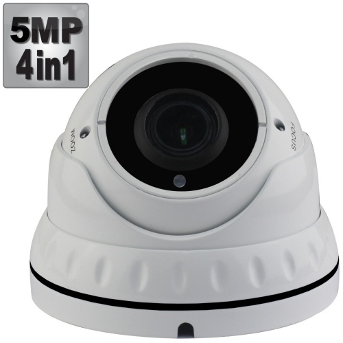 5Mp Varifocal Dome Security Camera, 40M Night Vision, 4-in-1,1080p